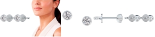 De Beers Forevermark Diamond Bezel Stud Earrings (3/8 ct. t.w.) in 14k White Gold